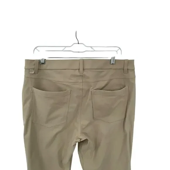 Lululemon ABC Slim-Fit 5 Pocket Pants Warpstreme Tan Size 34 - Picture 4 of 7